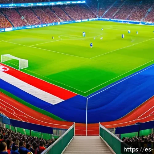 코소보와 FIFA 가입 문제 - A dynamic international soccer match scene featuring the Kosovo national team playing in a modern st...