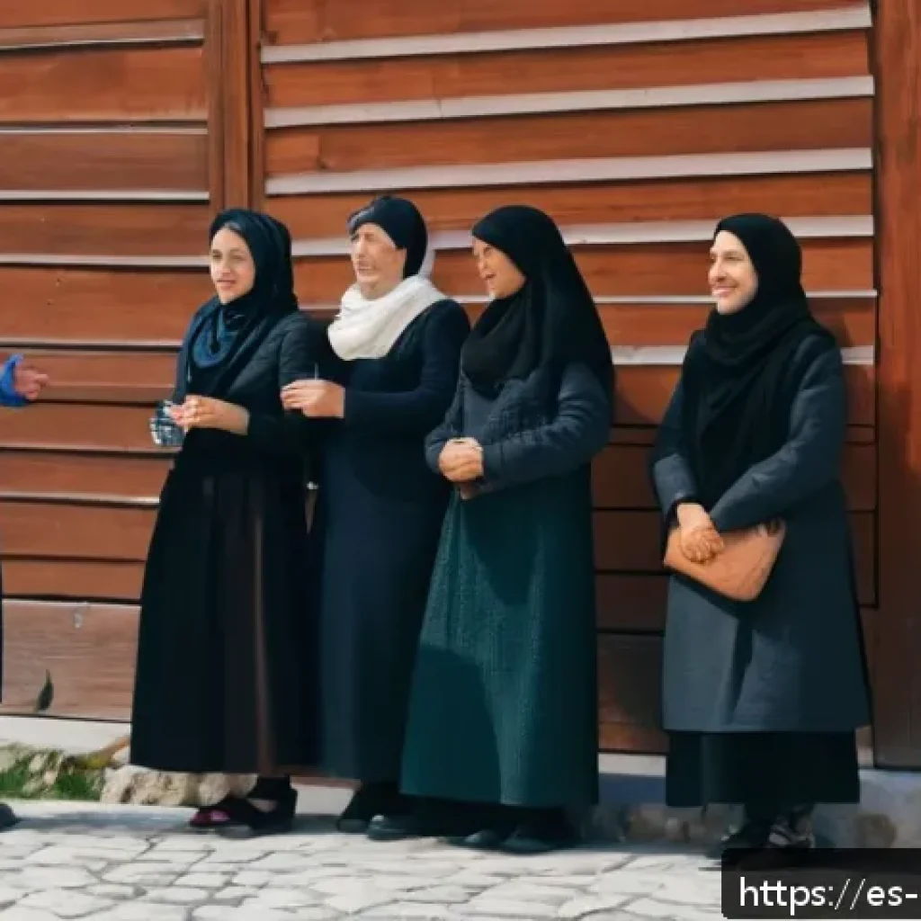코소보에서 조심해야 할 것 - A respectful street scene in Kosovo showing a diverse group of locals and tourists interacting peace...